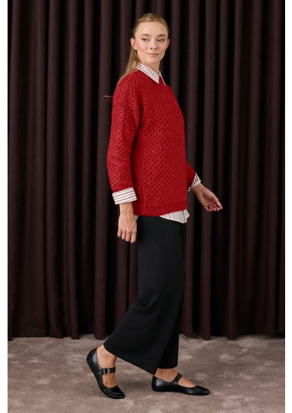 Beli Lastikli Triko Pantolon Siyah