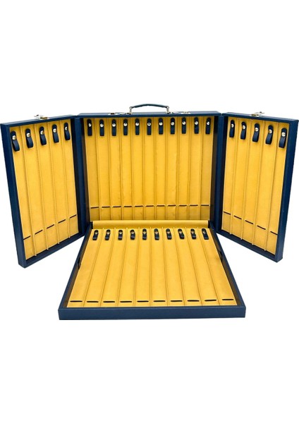 31 Kapasiteli Tesbih Çantası (Lacivert-Deri)