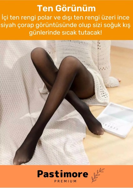 Enenstyle Fashıon Boutıque Kuasar Series Sıcak Tutan Ince Siyah Çorap Ten Görünümlü Termal Içli Peluş Polarlı Külotlu Çorap indirimleri