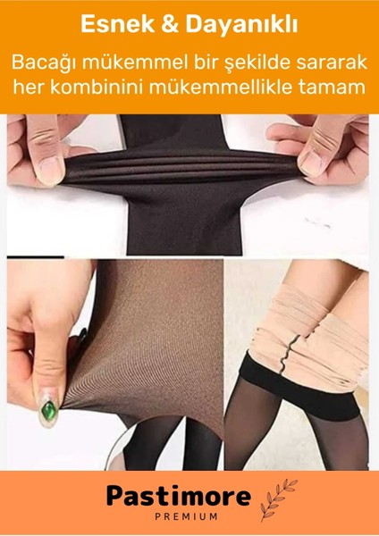 Enenstyle Fashıon Boutıque Kuasar Series Sıcak Tutan Ince Siyah Çorap Ten Görünümlü Termal Içli Peluş Polarlı Külotlu çorap indirimleri