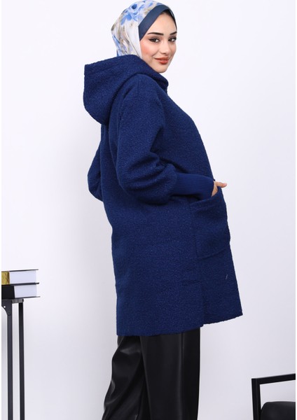 Lacivert Fermuarlı Cepli Buklet Kaban fırsatları