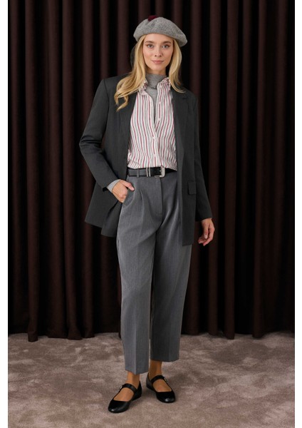 Klasik Blazer Ceket Antrasit