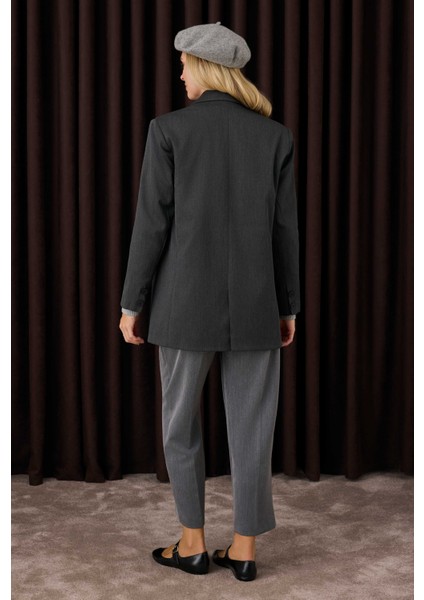 Klasik Blazer Ceket Antrasit