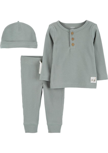 Erkek Bebek Alt Üst Set 3'lü Paket