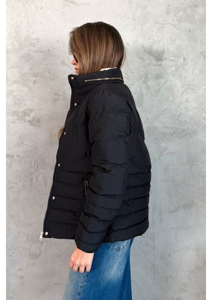 Kadın Kapşonlu Şişme Uzun Mont 5305 fiyatları