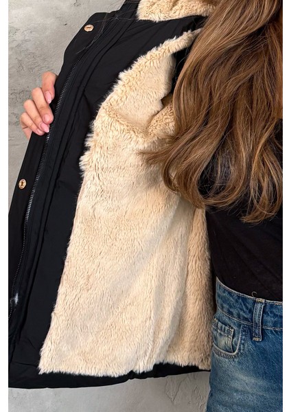 Kadın Kapşonlu Şişme Uzun Mont 5305 fırsatları