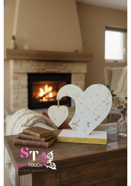 Soft Dekoratif Kalp Obje