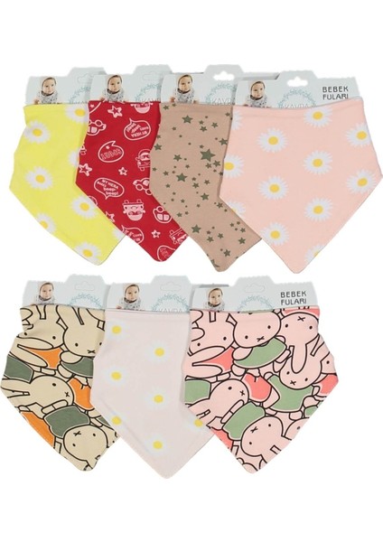 %100 Organik Pamuk Çıtçıtlı Müslin Bebek Fular & Salya Önlük 6 Adet fiyatları