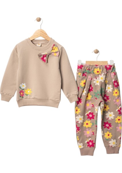 İki İp Çiçek Baskılı Kız Eşofman Takım 2/5 Yaş fiyatları