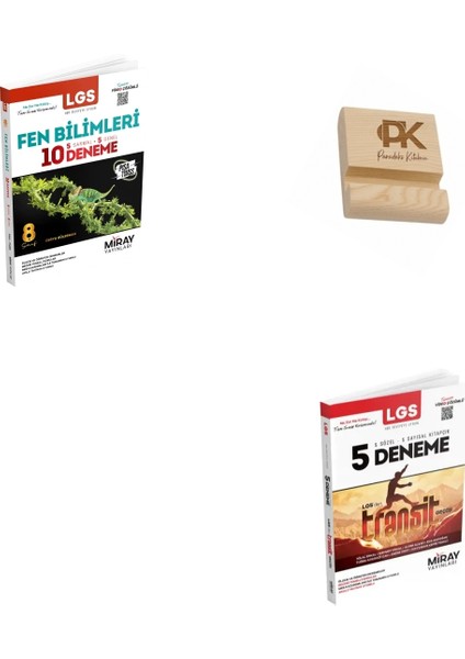 Miray Lgs 8. Sınıf Fen Bilimleri 10LU Deneme ve 5 Sözel 5 Sayısal Kitapçık Deneme + Telefon Standı