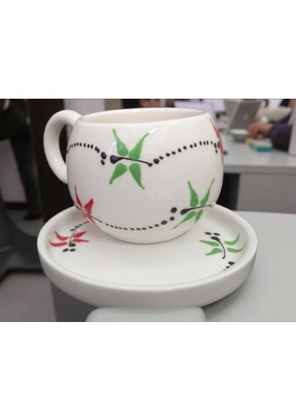 Seramik El Yapımı Kabartma Yusufcuk Desenli Çay/kahve Fincanı fırsatları