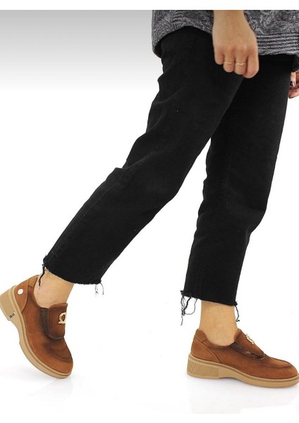 D25KA-7105 Taba Hakiki Deri Tam Ortopedik Kadın Casual Günlük Ayakkabı fırsatları