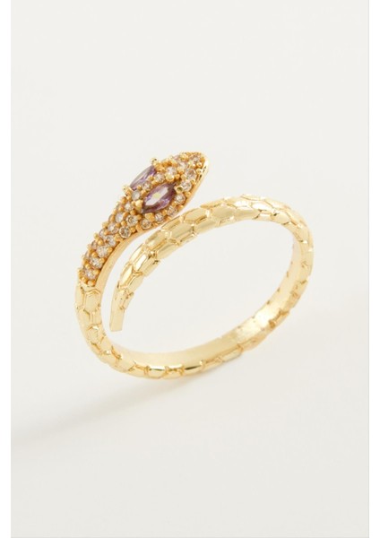 Yılan Zirkon Taşlı Yüzük