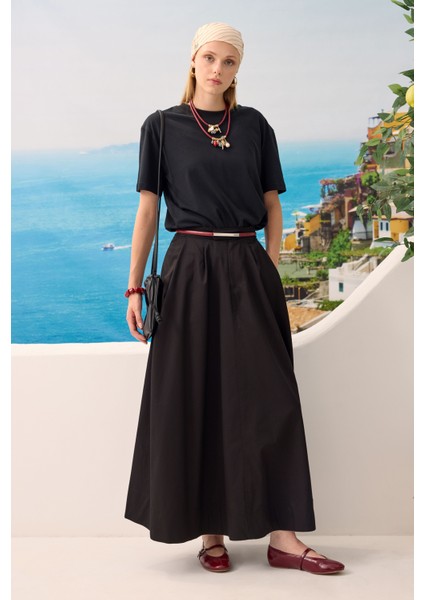 Pat Detaylı Etek Siyah fırsatları
