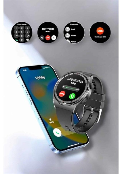 Akıllı Saat Sağlık ve Fitness Takibi Bluetooth Bağlantılı Dokunmatik Ekran - MCT8758-3332 fırsatları