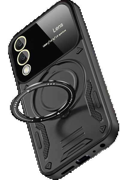 CPT16 Samsung Galaxy S25 Edge Kılıf Joy Lens Standlı Kapak - Siyah fırsatları