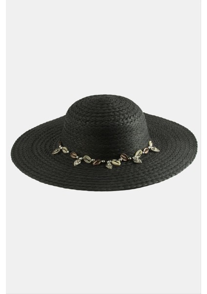 Üçgen Deniz Kabuğu Hasır Şapka