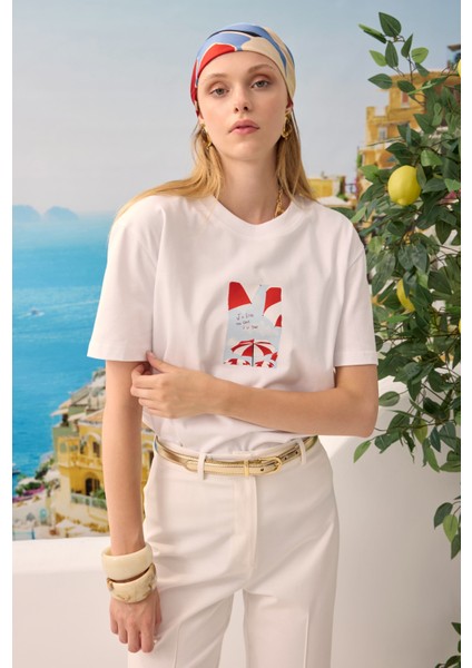 Baskılı Basic Tişört Summer fırsatları