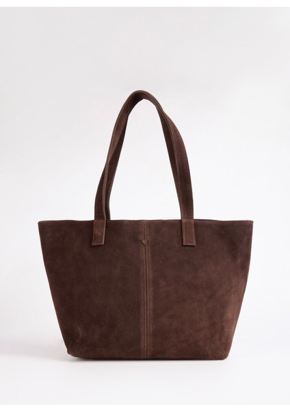 Deri Kahve Kadın Tote Çanta Avy-Aveza