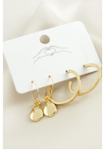 4 Adet Damla Halka Küpe