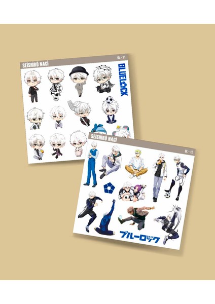 2li-Nagi Seishiro-Bluelock-Parlak Kağıt -Sticker Set-Telefon Süsleme Blue Lock Etiket