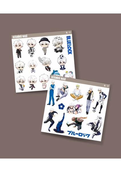 2li-Nagi Seishiro-Bluelock-Parlak Kağıt -Sticker Set-Telefon Süsleme Blue Lock Etiket fiyatları