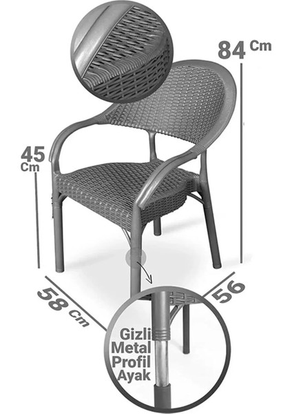 Bambu Balkon Bahçe Masa Takımı 4 Kişilik 70X70 Masa 4 Adet Bambu Koltuk Beyaz indirimleri