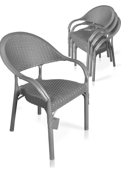 Bambu Balkon Bahçe Masa Takımı 4 Kişilik 70X70 Masa 4 Adet Bambu Koltuk Beyaz