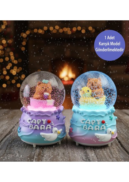 Büyük Boy Işıklı Müzikli Capybara Deniz Temalı Kar Küresi fiyatları
