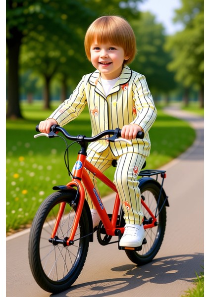 Çizgili Ayıcık Desenli Yumuşak Dokulu Erkek Çocuk Pijama Takımı Kaliteli Şık Rahat fiyatları