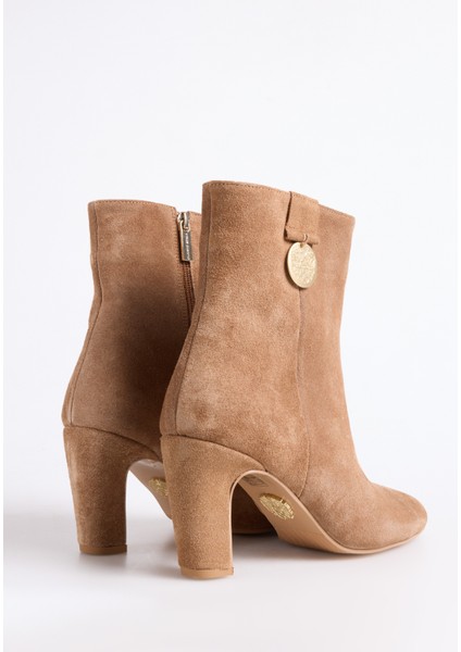 Deri Camel Kadın Topuklu Bot Owen-Lauren modelleri