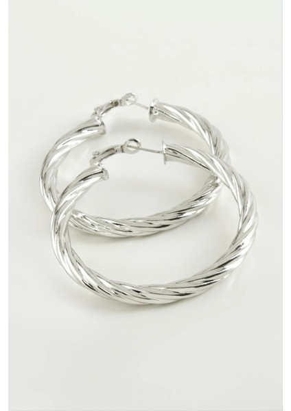 Burgulu Halka Küpe 4,5 cm