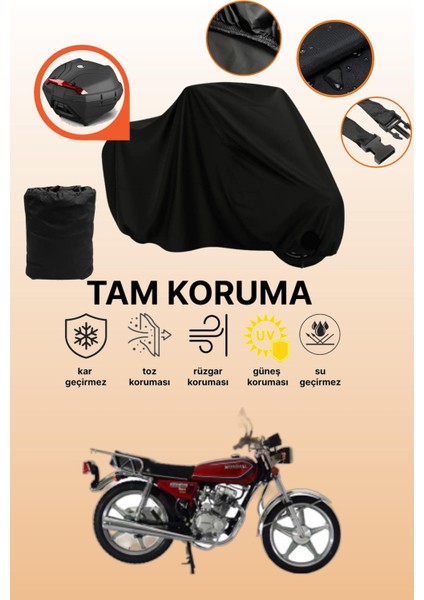 Siyah Arka Çanta Uyumlu Mondial 100 Mg Sport Uyumlu Motosiklet Brandası, Koruyucu Örtü
