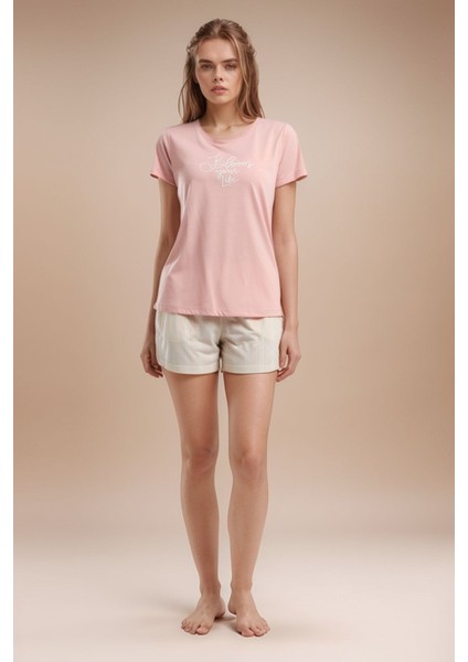 Kadın Giyim T-Shirt & Şort Ikili Pijama Takımı Set LL.AR01.NE00.TT02 modelleri