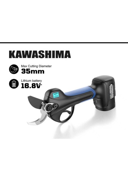 Profesyonel 16.8V 4AH Çift Akülü 35MM Şarjlı Budama Makası