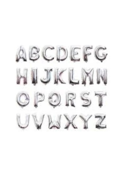 Gümüş Rengi Folyo Balon 1 Metre modelleri