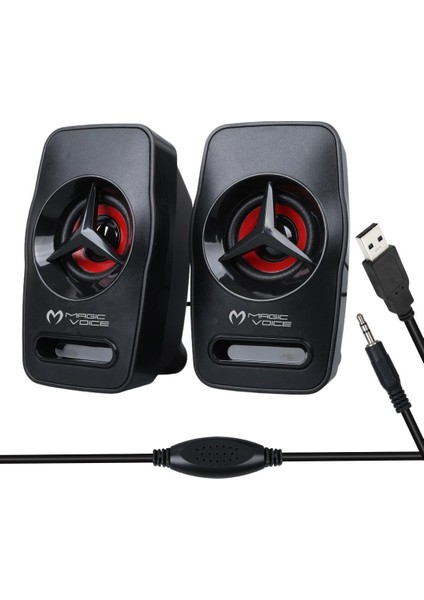 T-19 1+1 Usb Pc Mini Hoparlör - Speaker (2*3 Watt - 4 Ohm) fiyatları