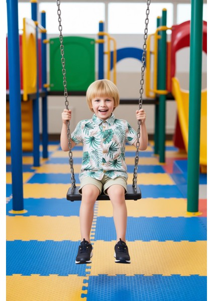 Erkek Çocuk Kısa Kollu Gömlek ve Şort Takımı Yaz Günleri Için Ideal Kaliteli Şık Rahat modelleri