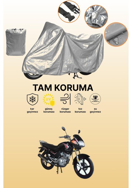 Gri Arora Ar 125-43 Yebere Uyumlu Motosiklet Brandası, Koruyucu Örtü, Motor Branda
