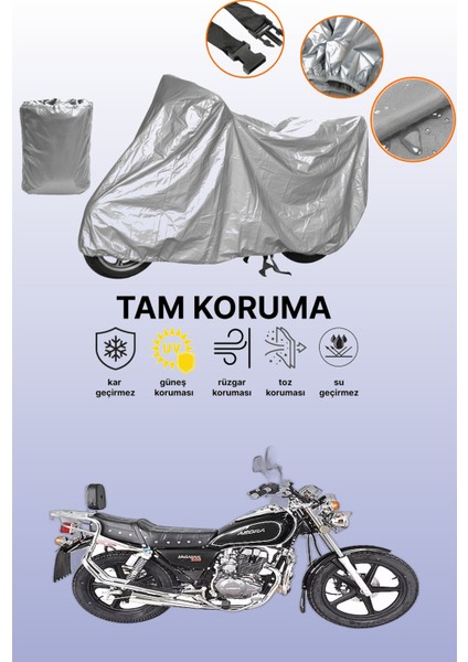 Gri Arora Ar 150-A Jaguar Uyumlu Motosiklet Brandası, Koruyucu Örtü, Motor Branda