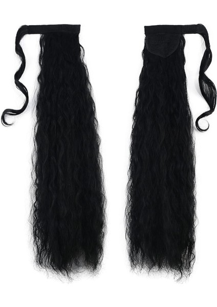 Bağlamalı Kabarık Dalgalı At Kuyruğu / Siyah modelleri