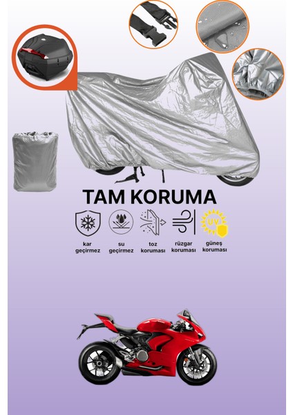 Gri Arka Çanta Uyumlu Ducati Panigale V2 Uyumlu Motor Brandası, Koruyucu Örtü