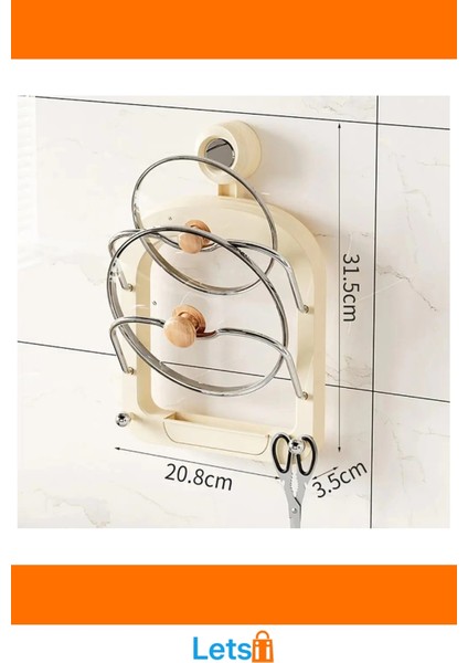 Pratik Mutfak Tava Tencere Kapak Tutucu Organizer Raf indirimleri