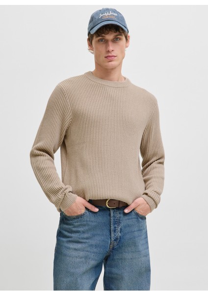 Bisiklet Yaka Normal Bej Erkek Kazak 12278816_JJEDOVER Knıt Crew Neck Sn fiyatları