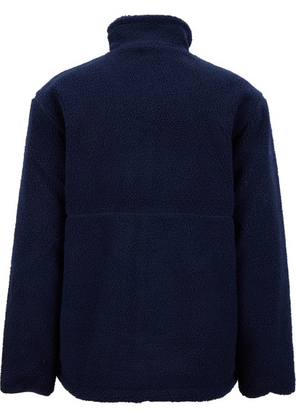 D5WM-MNT3720 Lacivert Dik Yaka Relaxed Düz Erkek Sweatmont fiyatları