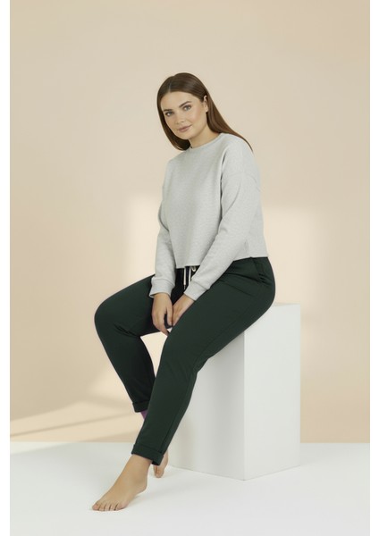 Duble Paça Büyük Beden Eşofman Altı Haki 2020 fiyatları