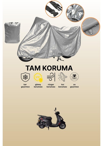 Gri Falcon Style 50 Uyumlu Motosiklet Brandası, Koruyucu Örtü, Motor Branda