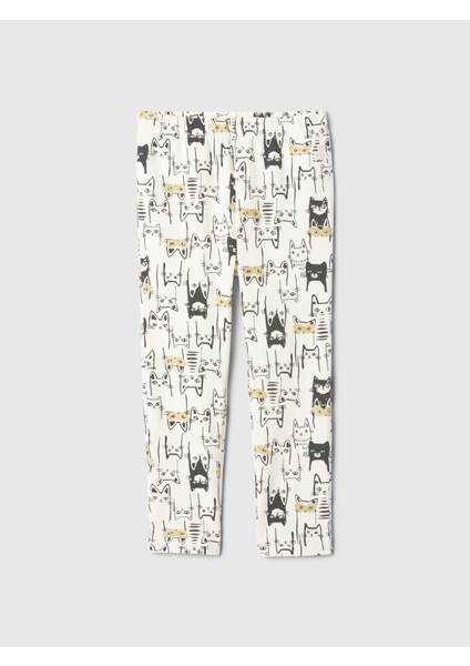 Kız Bebek Kırık Beyaz Desenli Legging Tayt modelleri