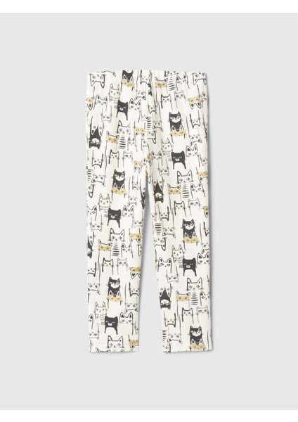 Kız Bebek Kırık Beyaz Desenli Legging Tayt fırsatları