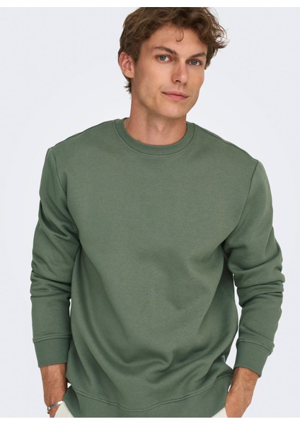 O Yaka Yeşil Erkek Sweatshırt Onsconnor Lıfe Reg Crew Neck Sweat fiyatları